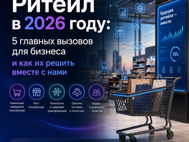 Ритейл в 2026 году: 5 главных вызовов для бизнеса и как их решить вместе с нами