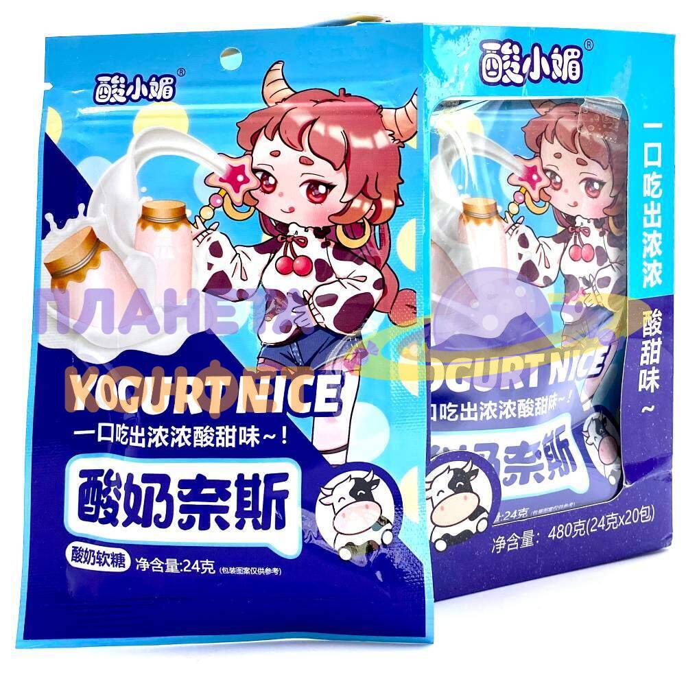 Желе, зефир и мармелад из Китая: Мармелад йогуртовый Yogurt Nice молочный