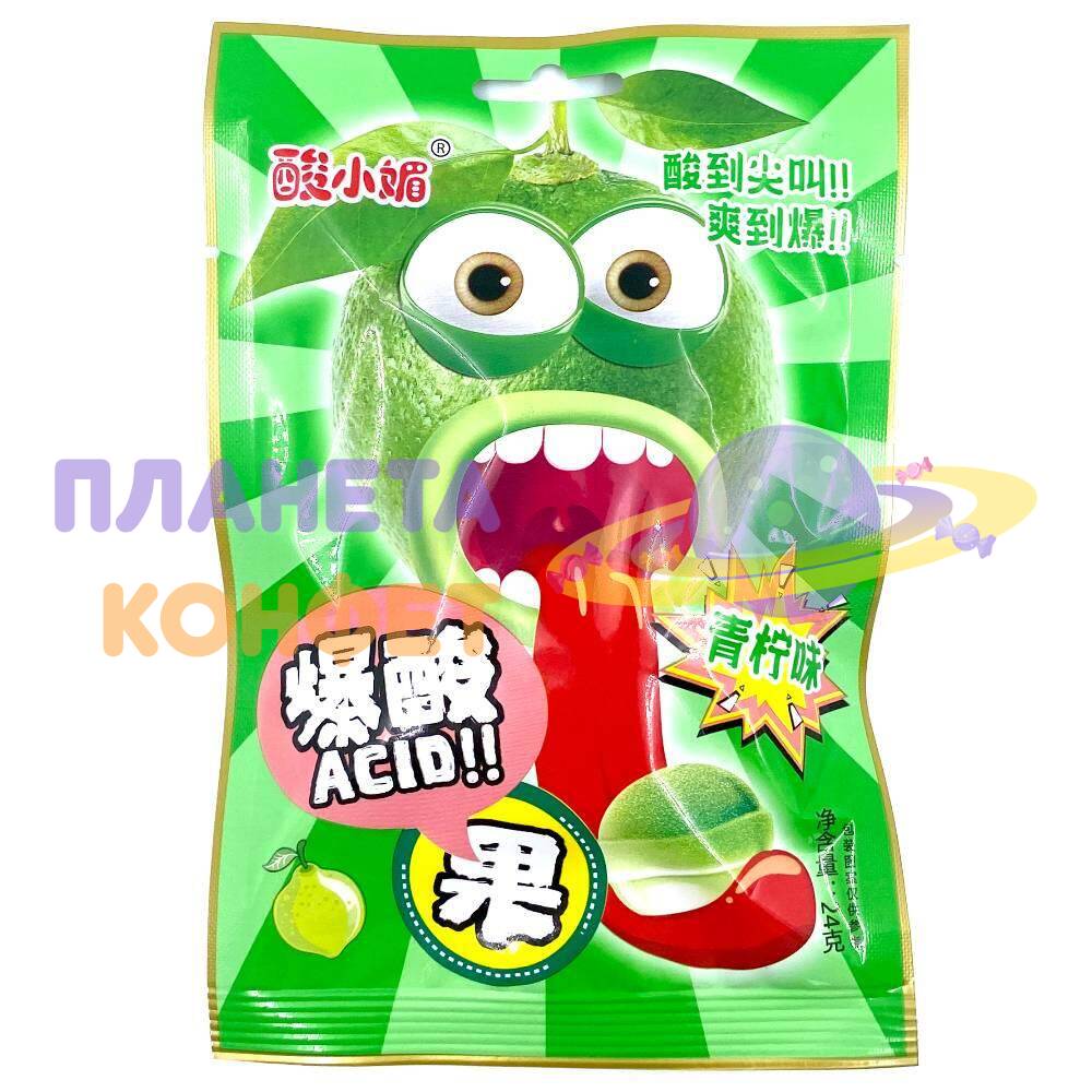 Конфеты кислые из Китая: Кислая карамель Dongxu Acid со вкусом Лайма
