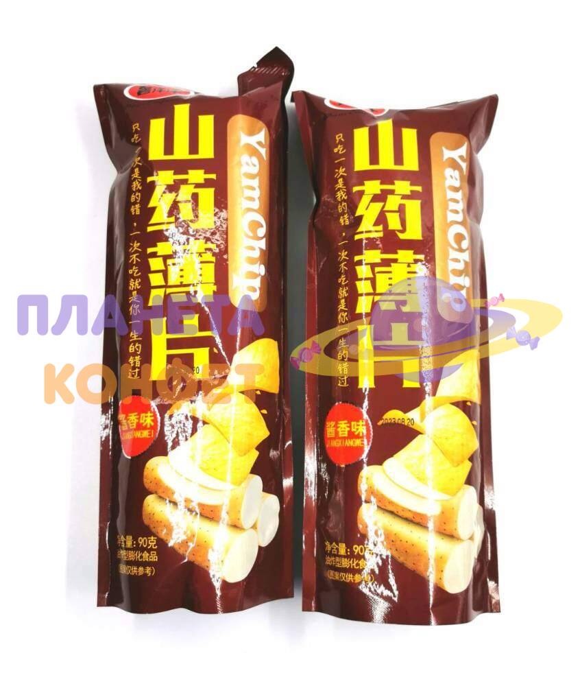 Чипсы из Азии: Чипсы из ямса Большая упаковка"YamChip" со вкусом барбекю