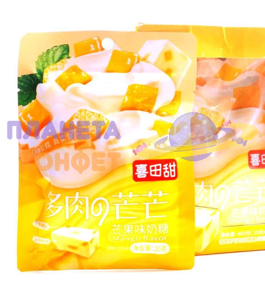 Конфеты сладкие из Азии: Жевательные конфеты "Flavor" со сливками манго