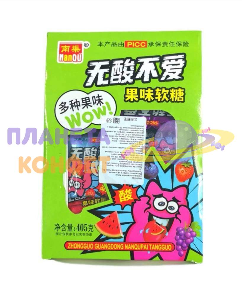 Конфеты сладкие из Азии: Жевательные конфеты "WoW" с ментолом ассорти ...