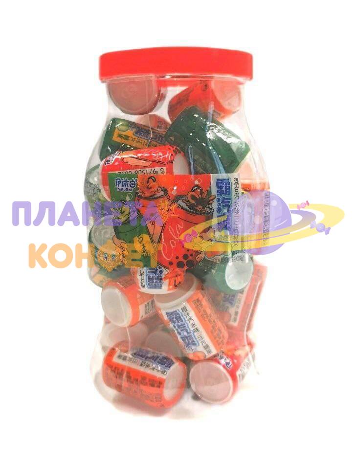 Конфеты сладкие из Китая: Драже "Газировка" в банке ассорти вкусов