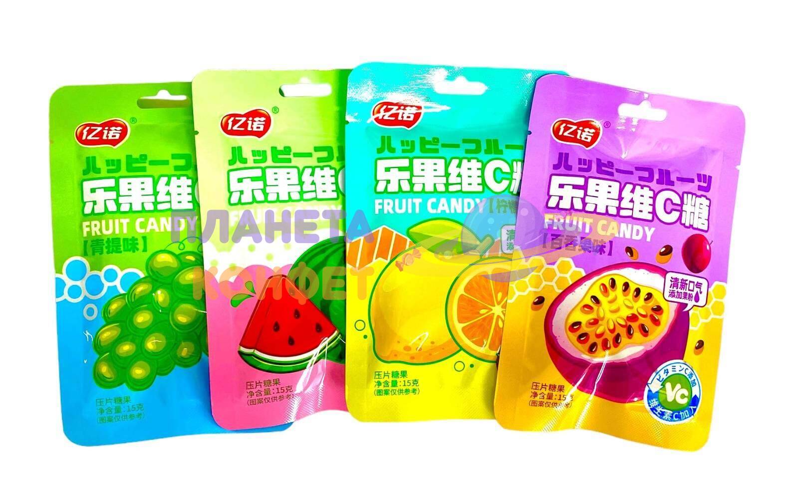 Конфеты сладкие из Азии: Конфеты драже YInuo "Fruit Candy" с ментолом ...